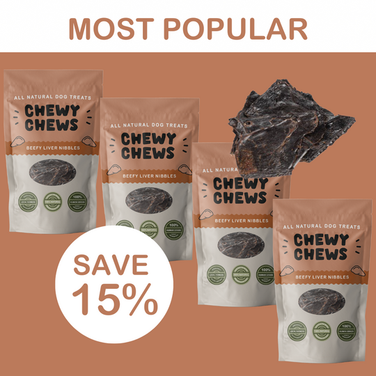 4x 100g Packs of Beefy Liver Nibbles