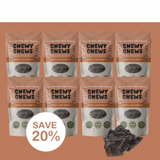 8x 100g Packs of Beefy Liver Nibbles