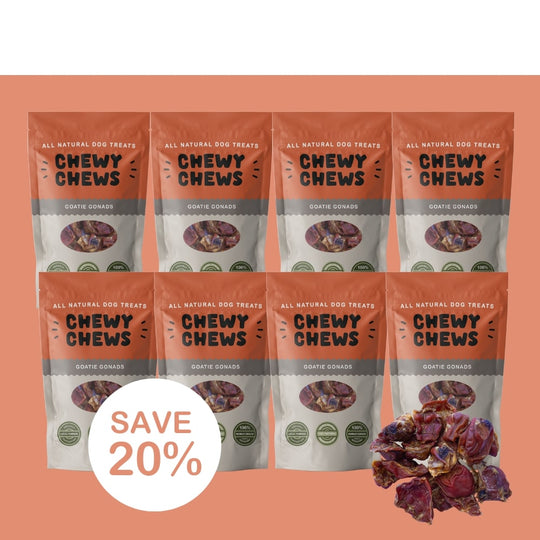 8x 100g Packs of Goatie Gonads