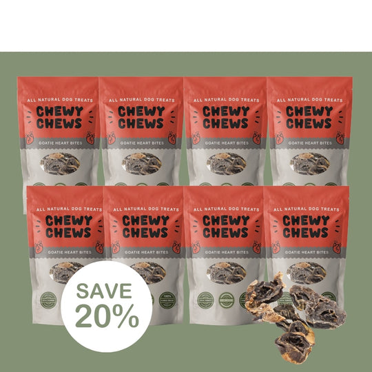 8x 100g Packs of Goatie Heart Bites