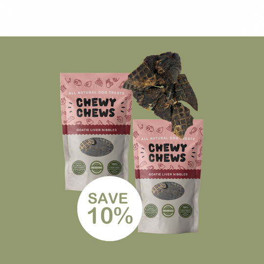 2x 100g Packs of Goatie Liver Nibbles