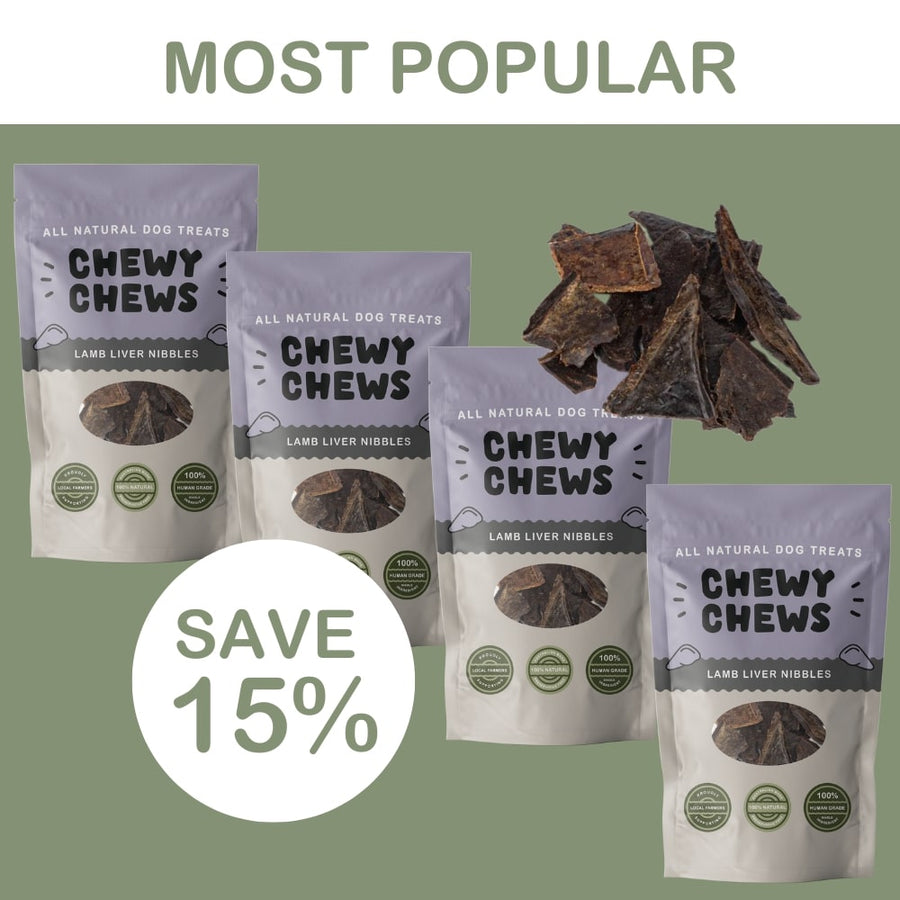 4x 100g Packs of Lamb Liver Nibbles