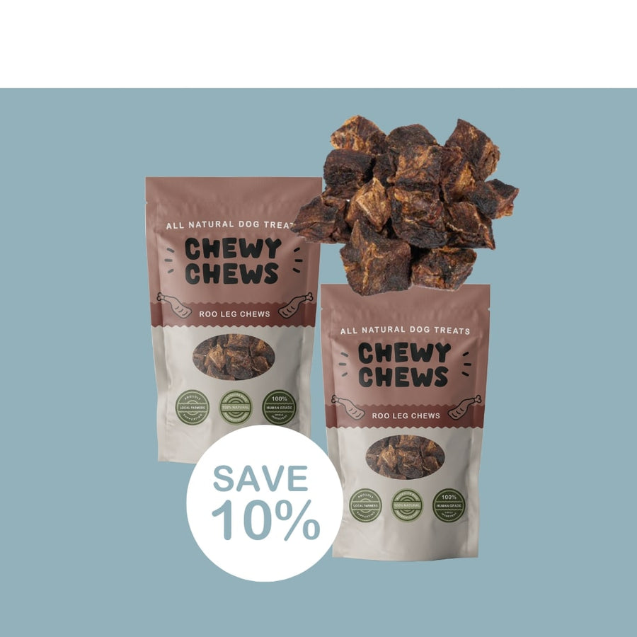 2x 100g Packs of Roo Leg Chews