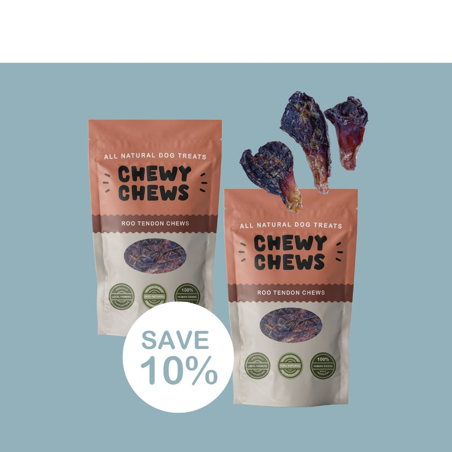 2x 100g Packs of Roo Tendon Chews