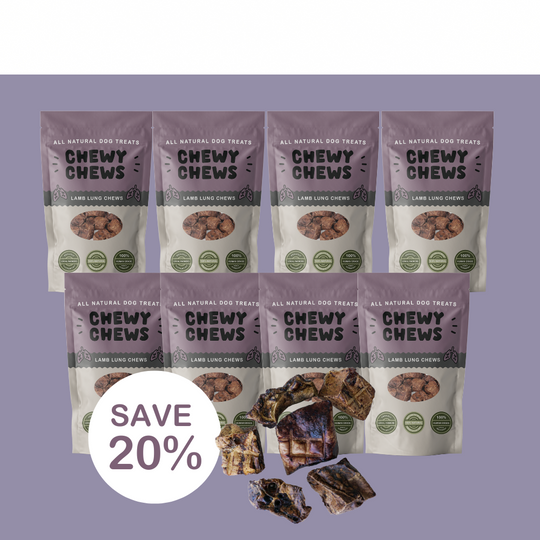 8x 100g Packs of Lamb Lung Chews
